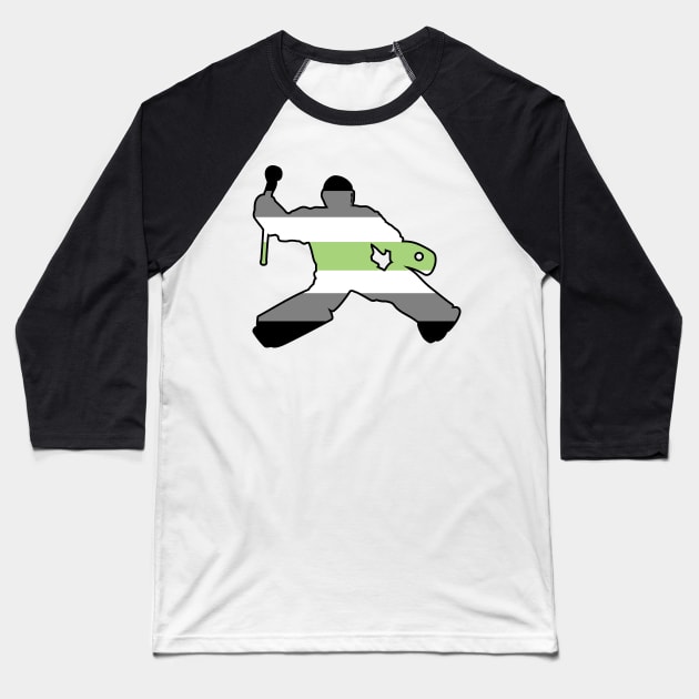 Field Hockey Goalie: Agender Pride Baseball T-Shirt by ziafrazier